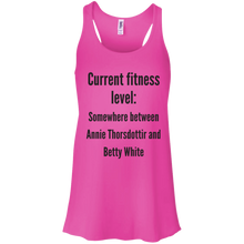 Current Fitness Level Flowy Racerback Tank