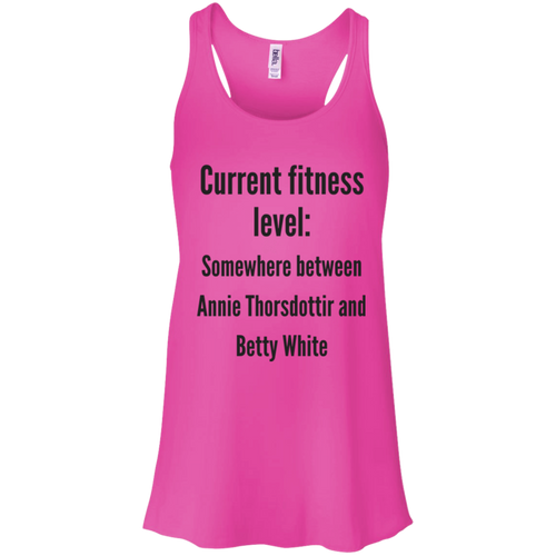 Current Fitness Level Flowy Racerback Tank