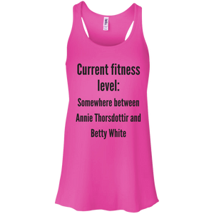 Current Fitness Level Flowy Racerback Tank