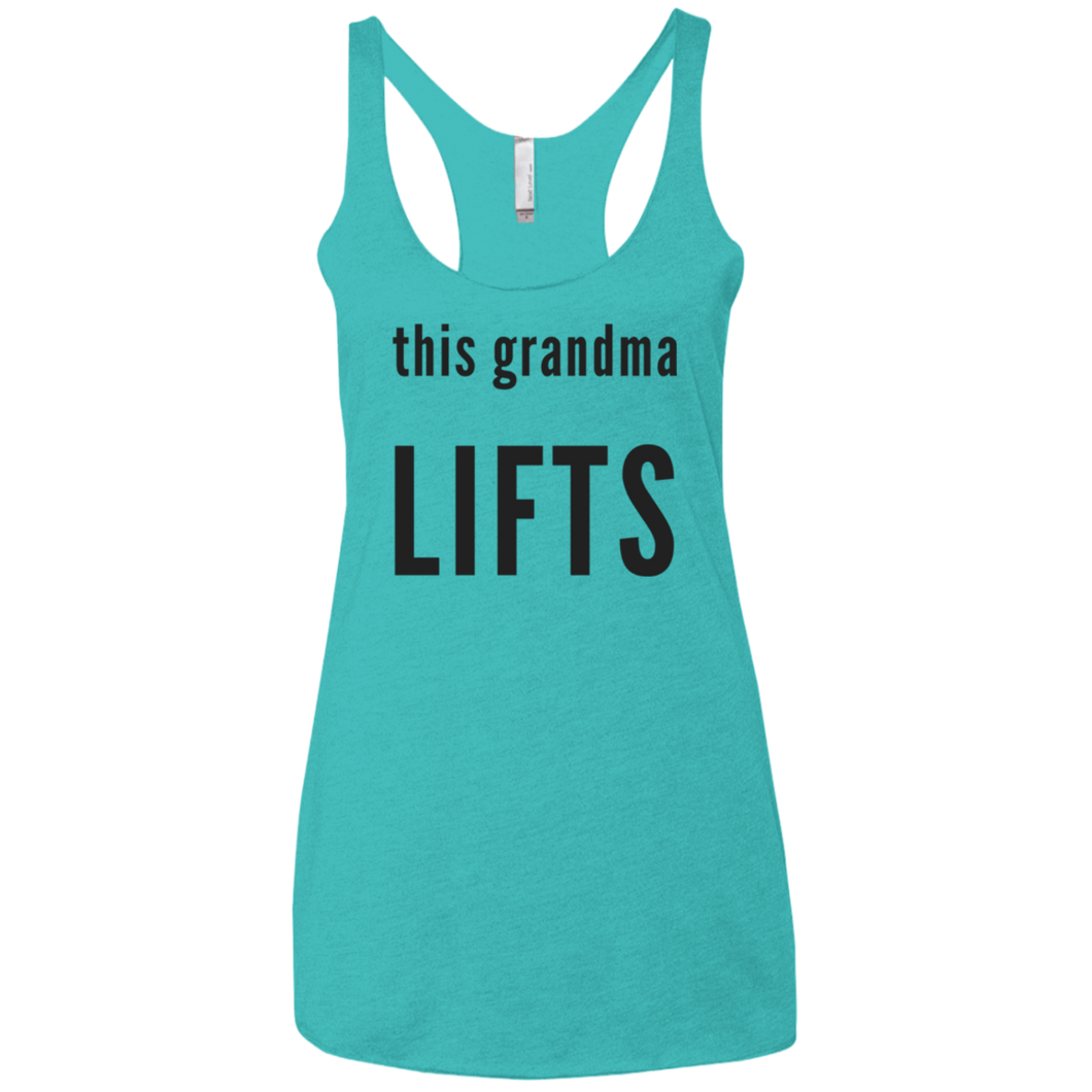 This Grandma Lifts Triblend Racerback Tank