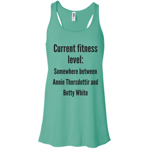 Current Fitness Level Flowy Racerback Tank