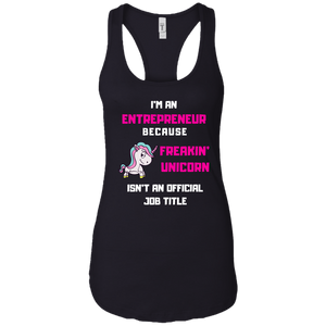 Unicorn Entrepreneur Racerback Tank - Black