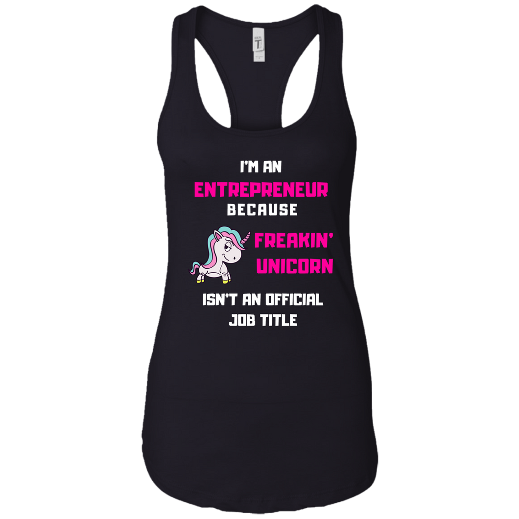 Unicorn Entrepreneur Racerback Tank - Black