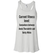 Current Fitness Level Flowy Racerback Tank