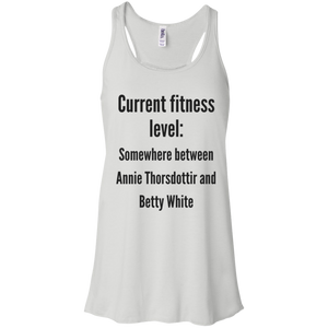 Current Fitness Level Flowy Racerback Tank