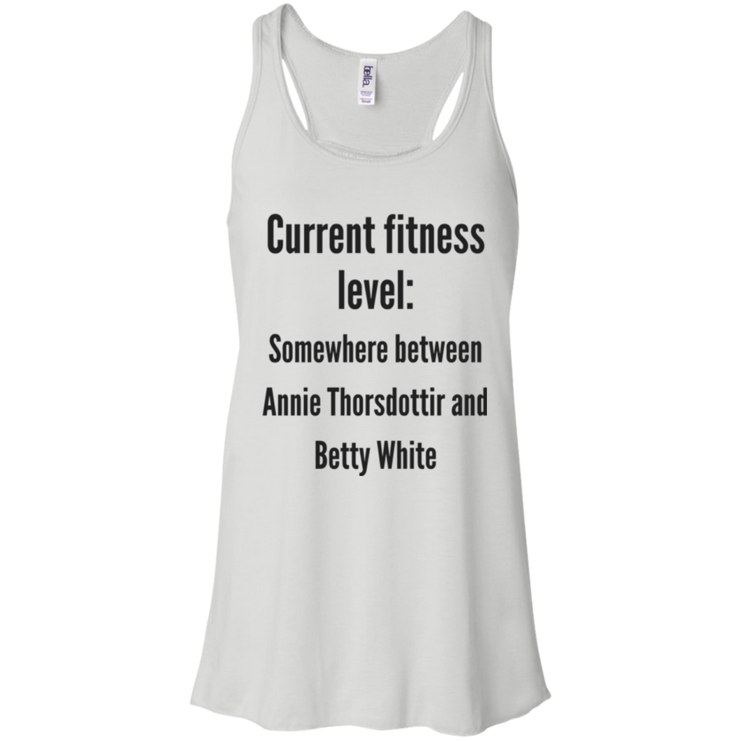 Current Fitness Level Flowy Racerback Tank