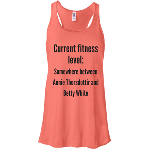 Current Fitness Level Flowy Racerback Tank